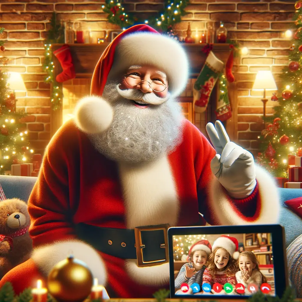 Live-Videochat mit dem Weihnachtsmann